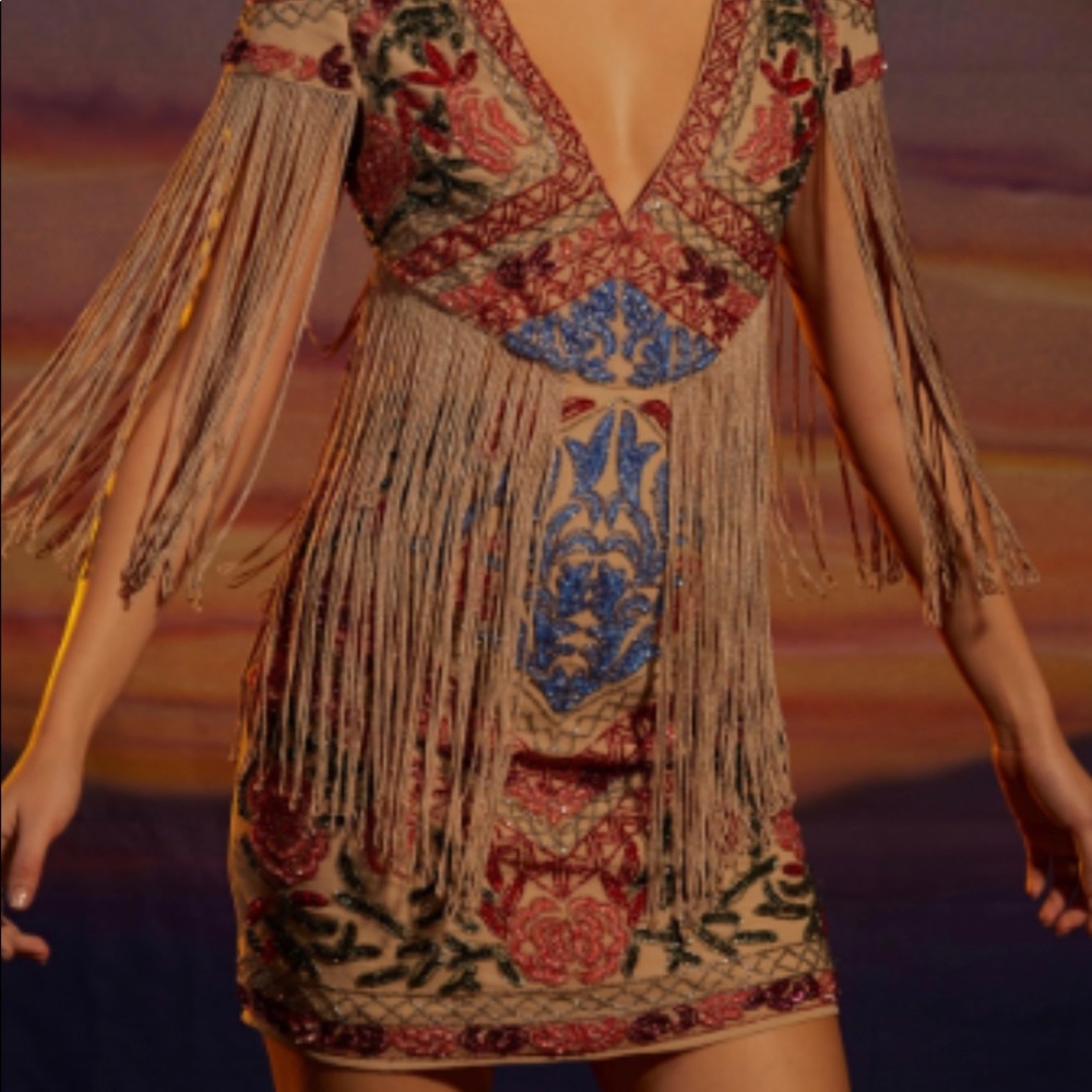 Nasty Gal Studio Nina Beaded Dress